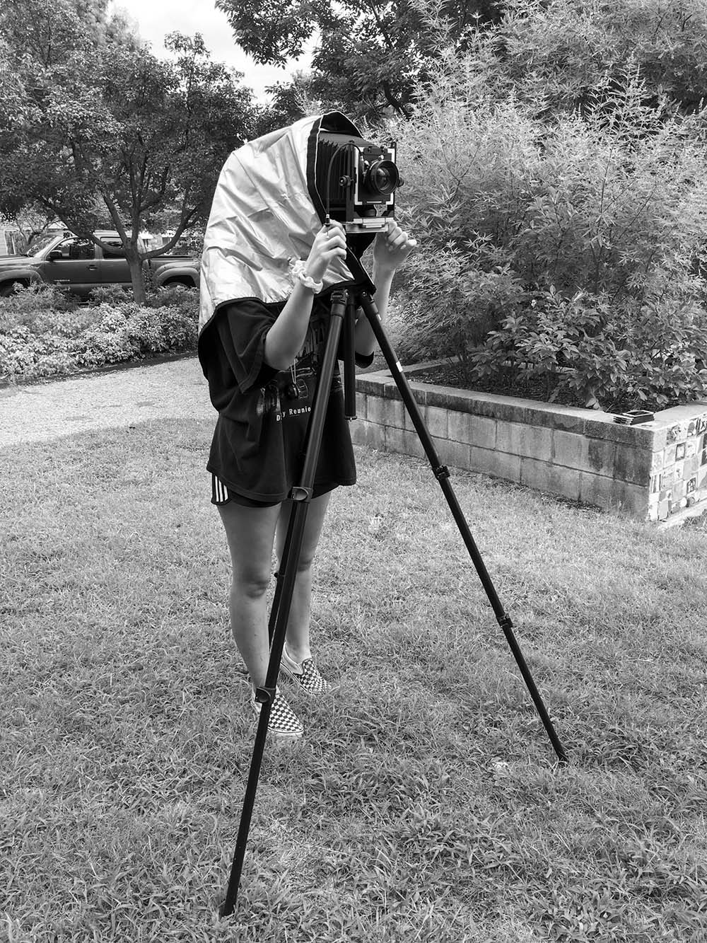 Photography student with camera
